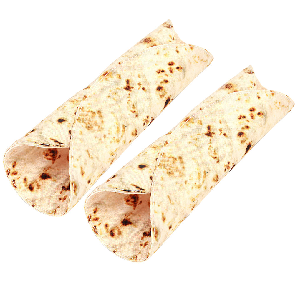Pen Pouch Roll - 2Pcs Tortilla Pattern Canvas Roll Up
