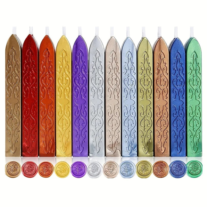 12pcs/bag Metallic Mixed Color - Wax Seal Stamp Kit review and price