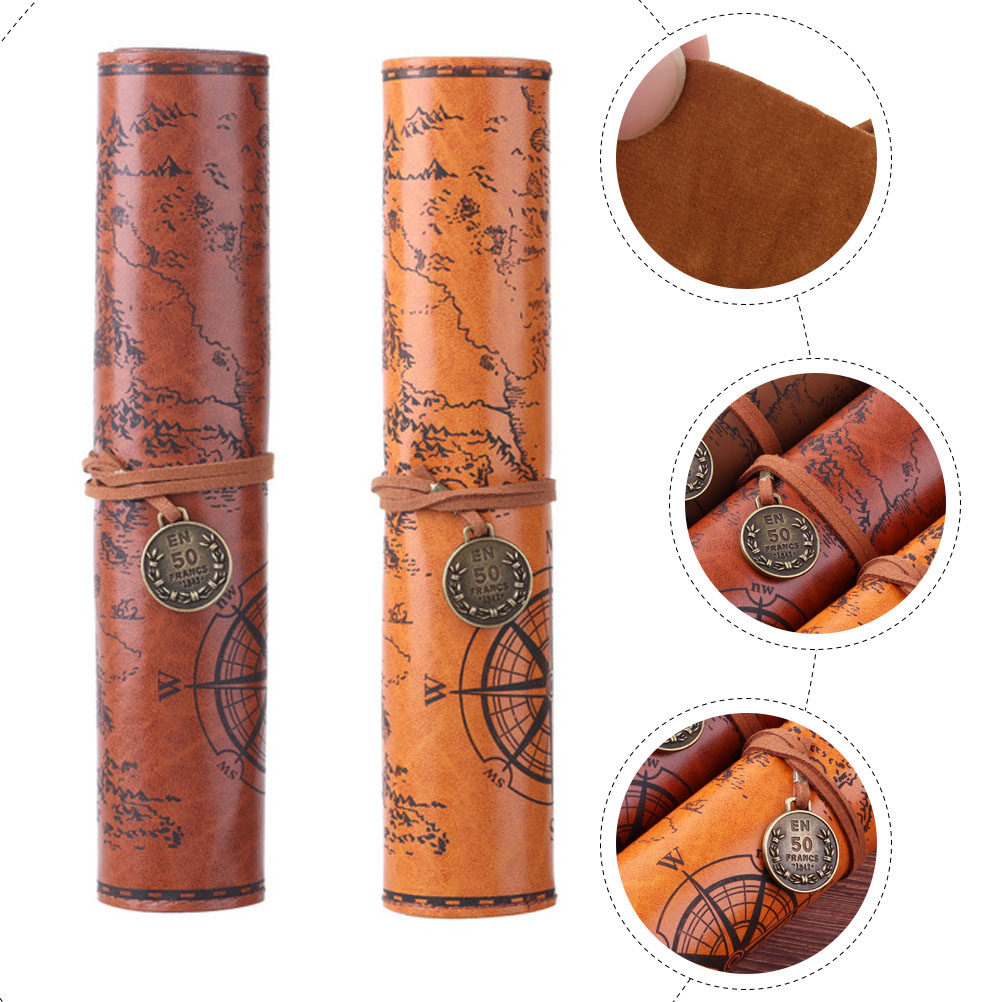 2Pcs Roll Up Pen Bag Vintage P - Pen Pouch Roll review and price