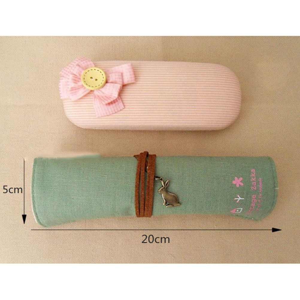 4Pcs Retro Canvas Pencil Bag R - Pen Pouch Roll review and price