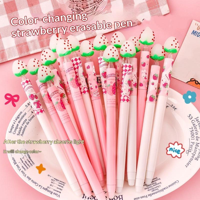 Strawberry Design Erasable Gel - Gel Ink Pen Set review and price