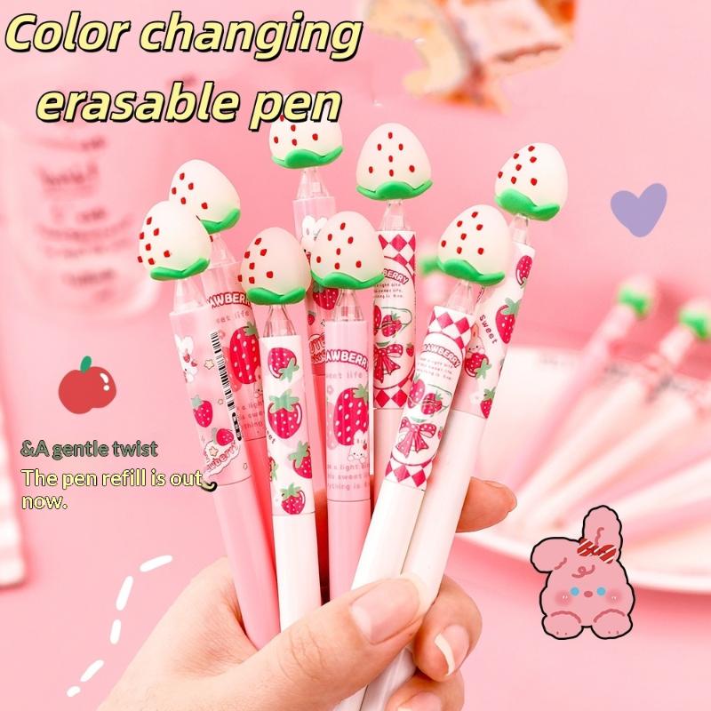 Strawberry Design Erasable Gel - Gel Ink Pen Set review and price