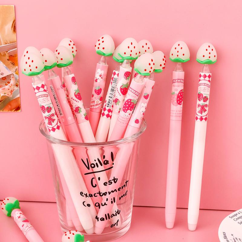 Strawberry Design Erasable Gel - Gel Ink Pen Set review and price