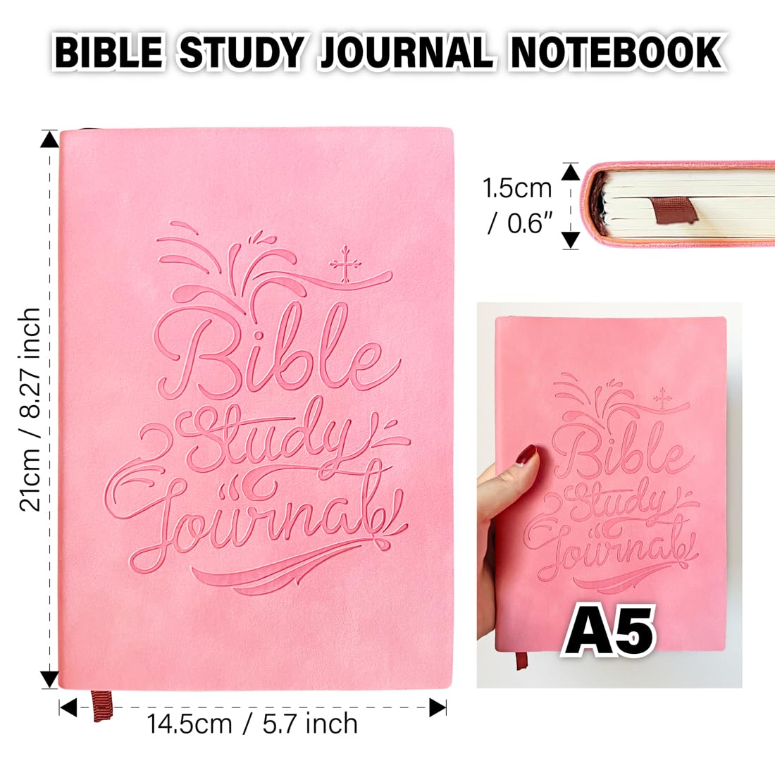 Embossed Faux Leather Bible St - Journal Leather Hardcover review and price
