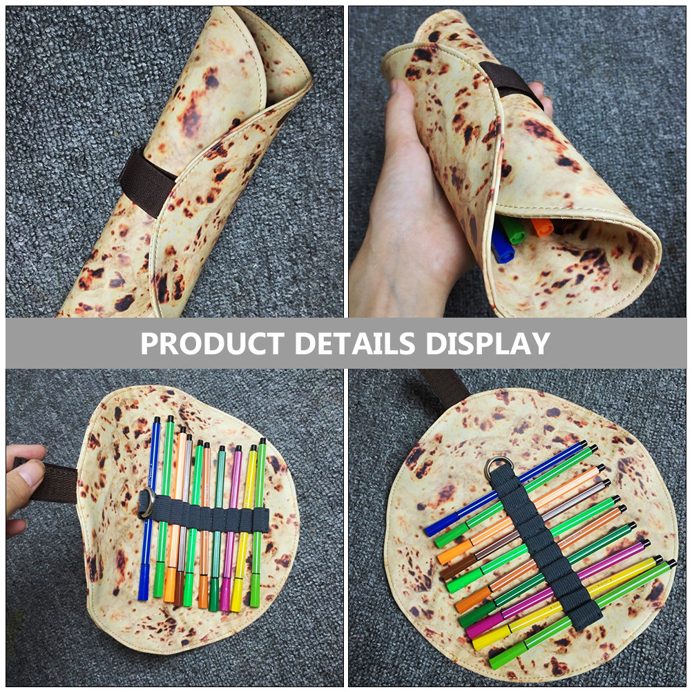 2Pcs Tortilla Pattern Canvas R - Pen Pouch Roll review and price
