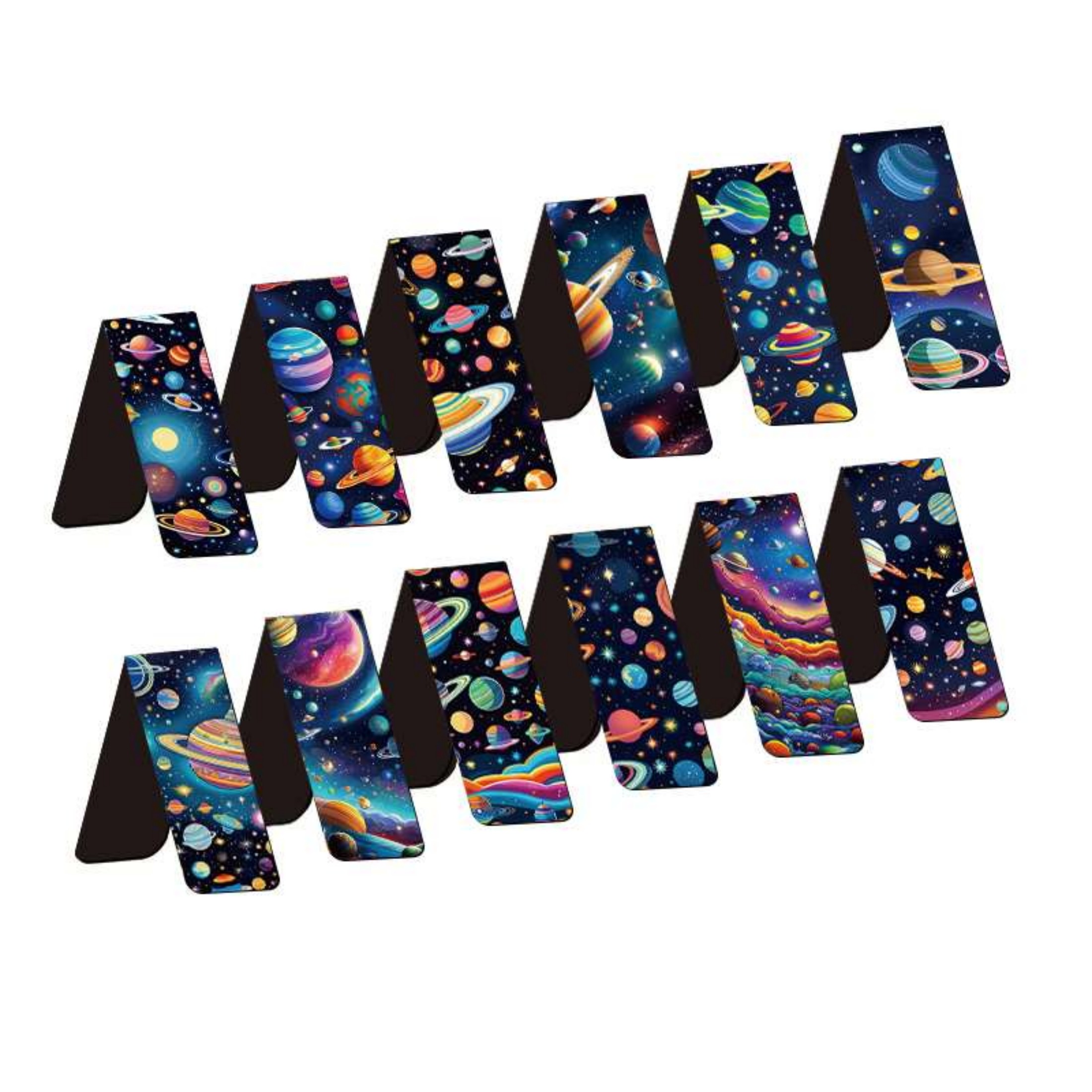 12pcs Space & Planet Themed Ma - Bookmark Magnetic Clip review and price