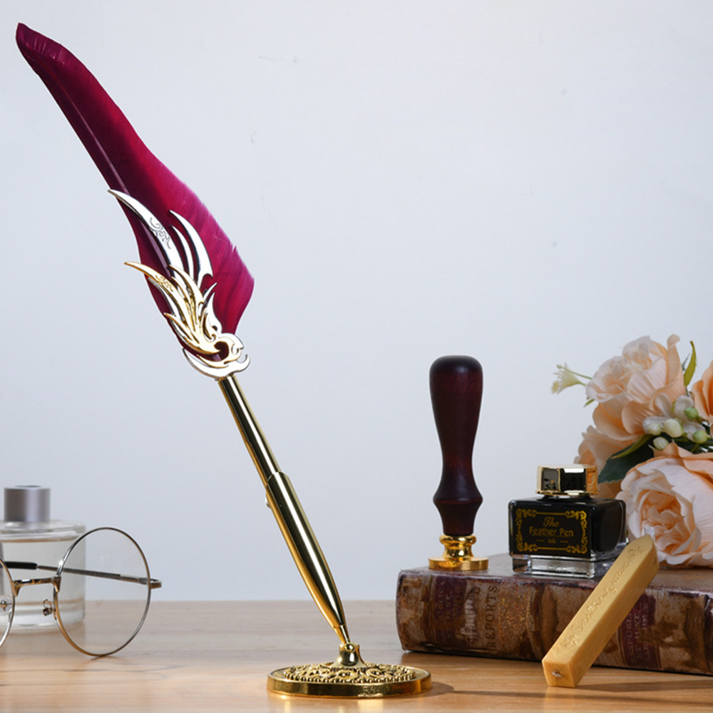 Quill Pen and Ink Set Retro Fe - Wax Seal Stamp Kit review and price